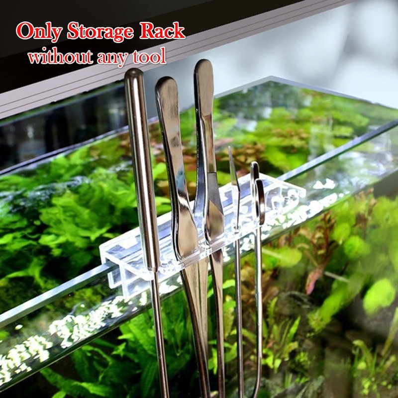 Planted Aquarium Supplies - ชั้นเก็บเครื่องมือตู้ปลาใหม่1ชิ้นที่ยึดอะคริลิกสำหรับแหนบมีดโกนที่ยึดเครื่องมือทำความสะอาดตู้ปลาน้ำหญ้า