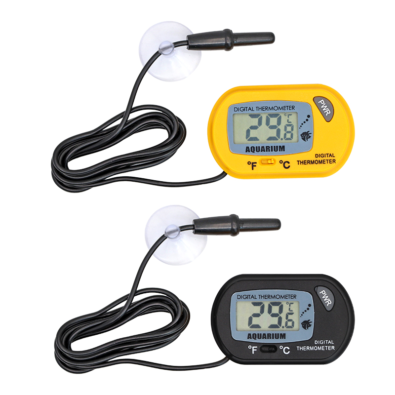 Planted Aquarium Temperature - เครื่องวัดอุณหภูมิในตู้ปลา LCD ดิจิตอล เครื่องวัดอุณหภูมิน้ำในตู้ปลา เครื่องตรวจจับอุณหภูมิน้ำในตู้ปลา พร้อมสัญญาณเตือน
