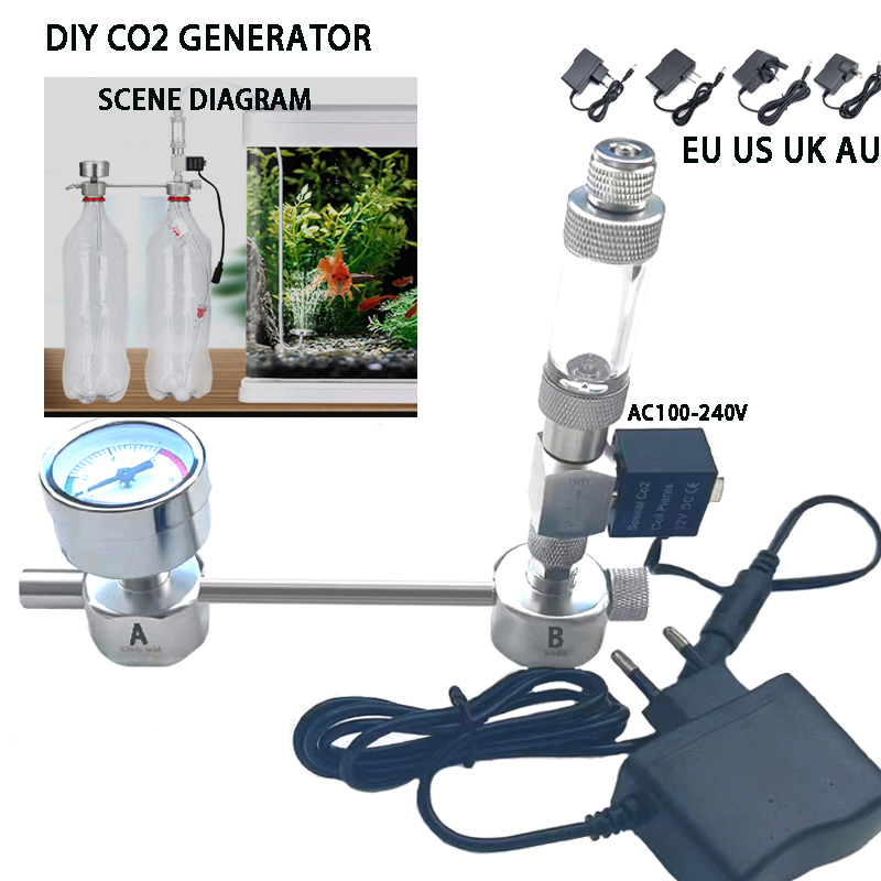 Planted Aquarium Supplies - ชุดระบบเครื่องกำเนิด CO2 สำหรับตู้ปลา DIY เครื่องกำเนิด CO2,
