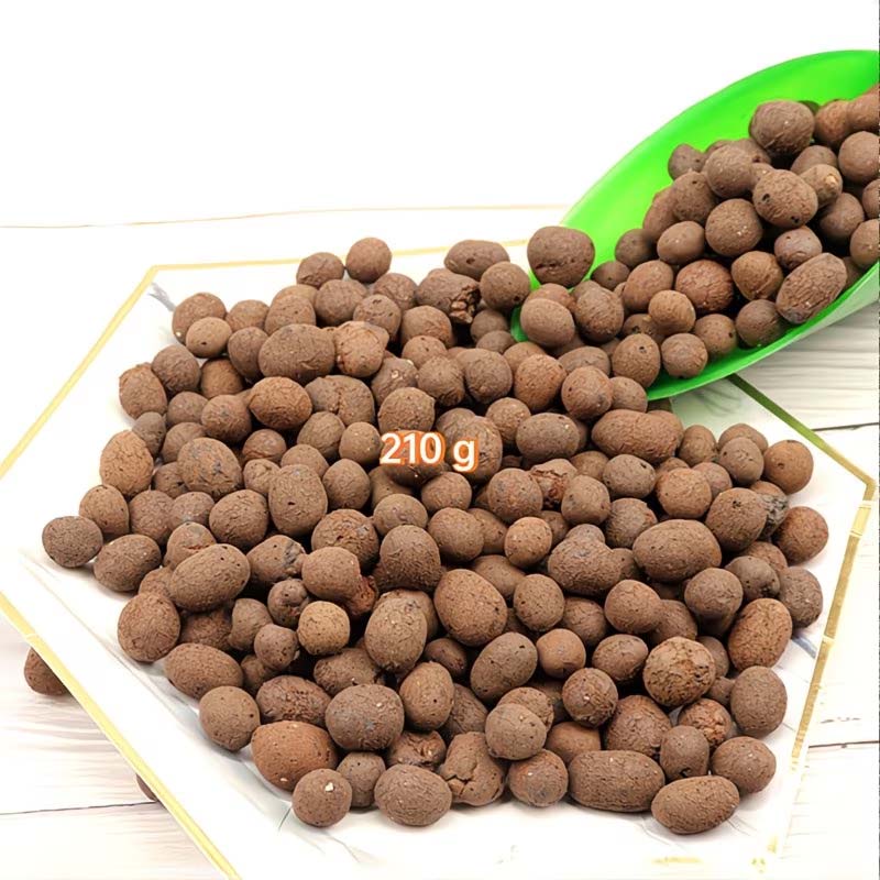 Aquarium Plant Nutrients - ดินเหนียวขยายตัว 210 กรัม – วัสดุปลูกพืชน้ำจากหินธรรมชาติสำหรับตู้ปลา, ลูกบอลน้ำหนักเบาสำหรับการเติมอากาศให้กับพืชอวบน้ำ