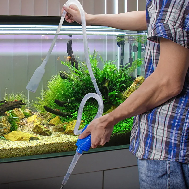 Planted Aquarium Tool Kit - Aquarium Siphon ถังปลา Siphon เครื่องดูดฝุ่นปั๊มกึ่งอัตโนมัติเปลี่ยนน้ํากรวดกรองน้ํา Aquarium