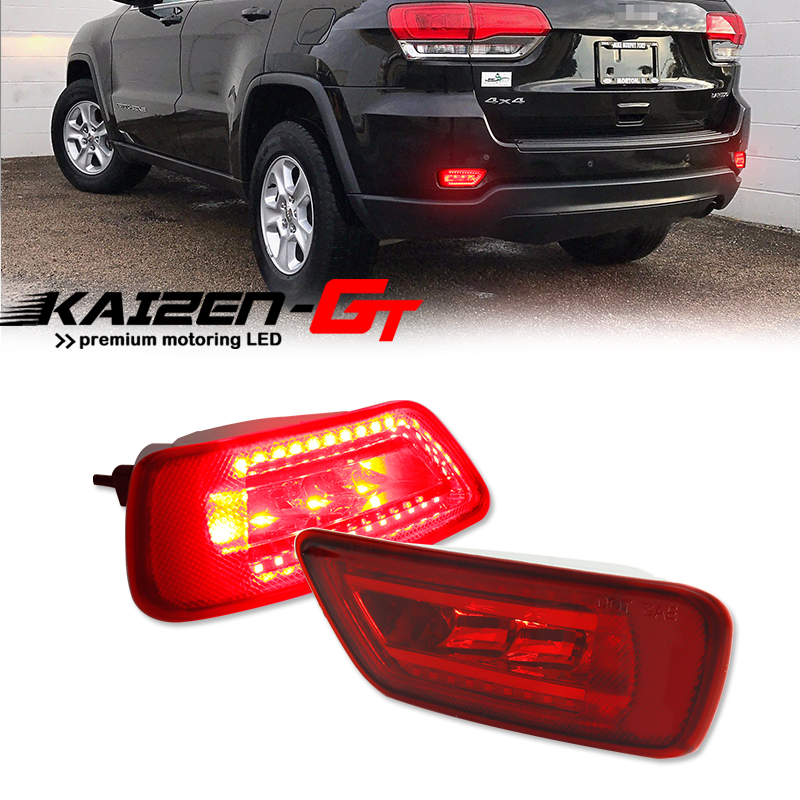 Ludwigia Super Red - ไฟสะท้อนแสงกันชนหลัง LED สีแดง, ไฟท้าย/ไฟเบรก และไฟตัดหมอกหลัง สำหรับรถ