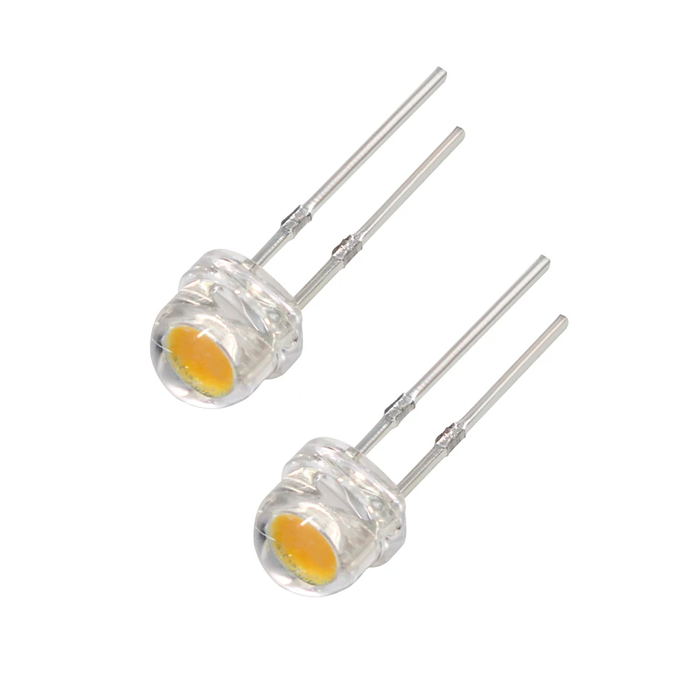 Ludwigia Super Red - 50ชิ้นหมวกฟาง LED ไดโอด5มม. สีฟ้าสีเขียวสีแดงสีเหลืองสีขาว F5เปล่งแสง LED