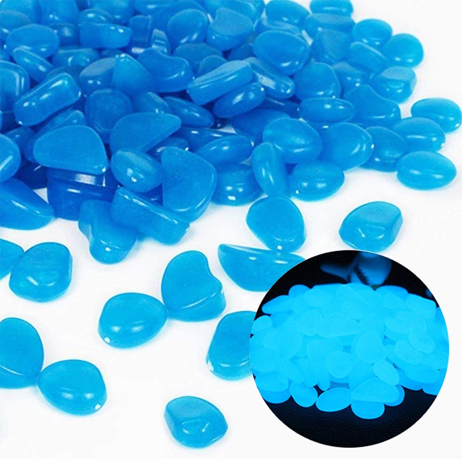Planted Aquarium Supplies - ถังปลา Rocks Glow Blue Pebbles สําหรับ
