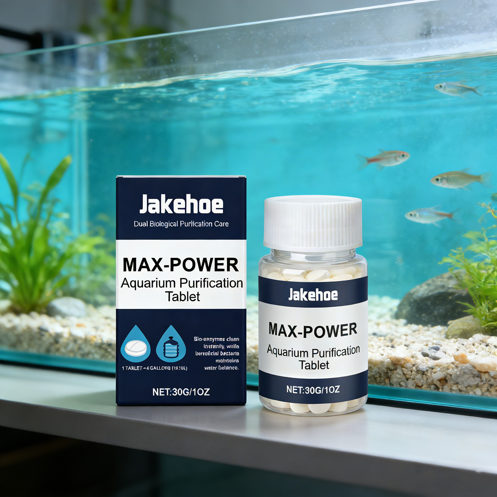 Planted Aquarium Algae Control - เม็ดกำจัดตะไคร่น้ำสำหรับตู้ปลา น้ำเขียวขุ่นใส ควบคุมการเกิดตะไคร่น้ำได้อย่างรวดเร็ว ปลอดภัยสำหรับปลาและพืชส่วนใหญ่ ช่วยเพิ่ม CO2
