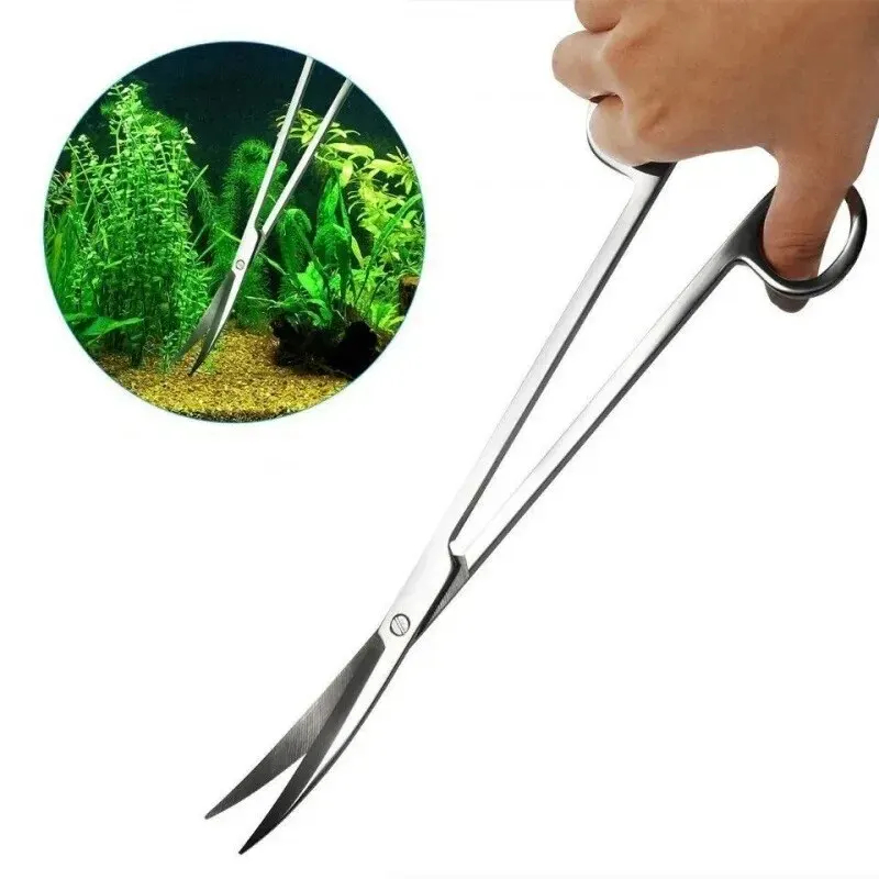 Planted Aquarium Tool Kit - กรรไกรตู้ปลา, เครื่องมือทําความสะอาดสแตนเลสยาวพิเศษ, เครื่องมือตู้ปลา Aquascape