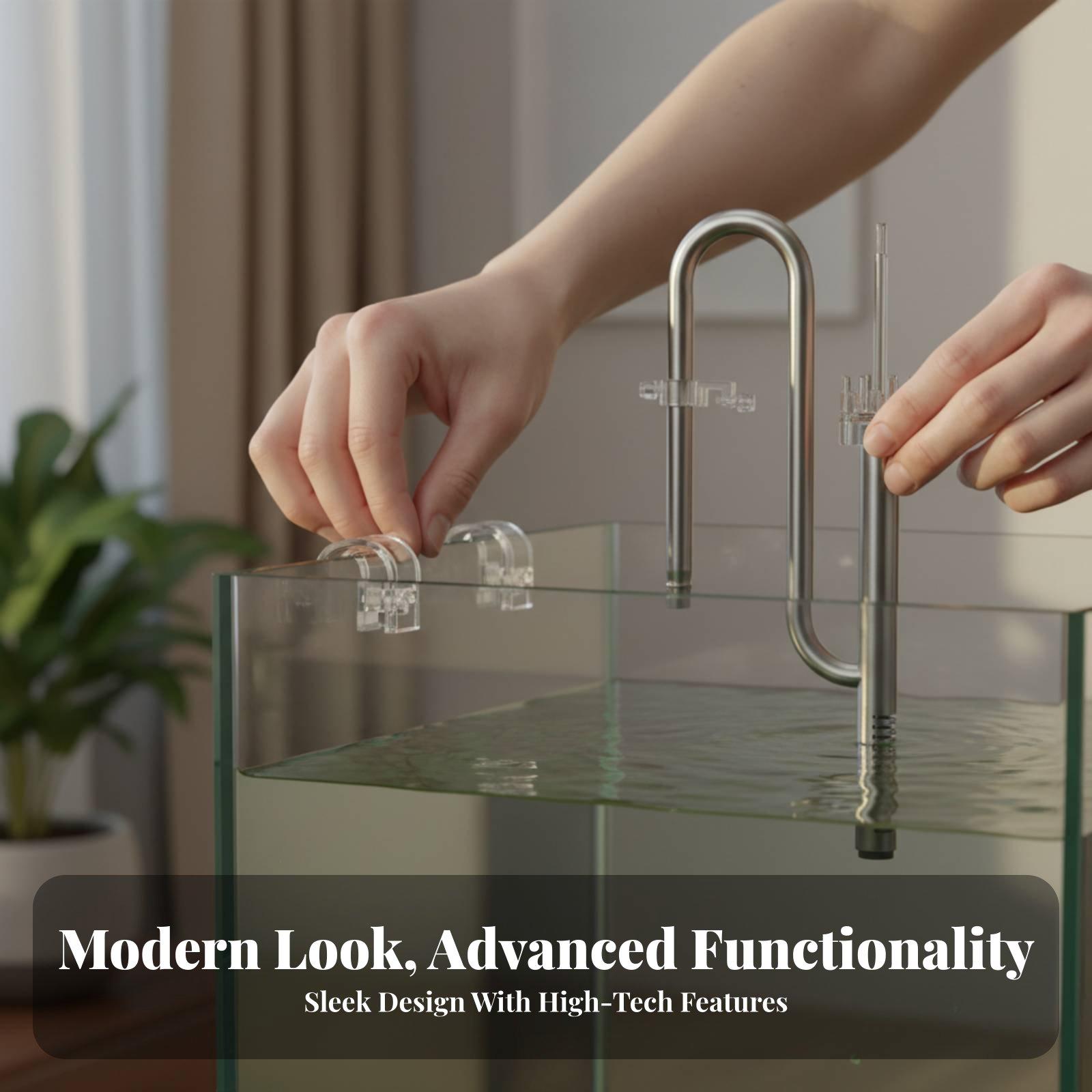 Planted Aquarium Tank Kit - ชุดอุปกรณ์ต่อท่อปรับระดับได้สำหรับปั๊มกรองน้ำเข้า-ออก วัสดุสแตนเลส สำหรับตู้ปลาพรรณไม้น้ำ