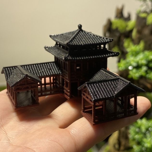 พลาสติกสไตล์จีนโบราณรูปแบบสถาป - Planted Aquarium Models บทวิจารณ์และราคา