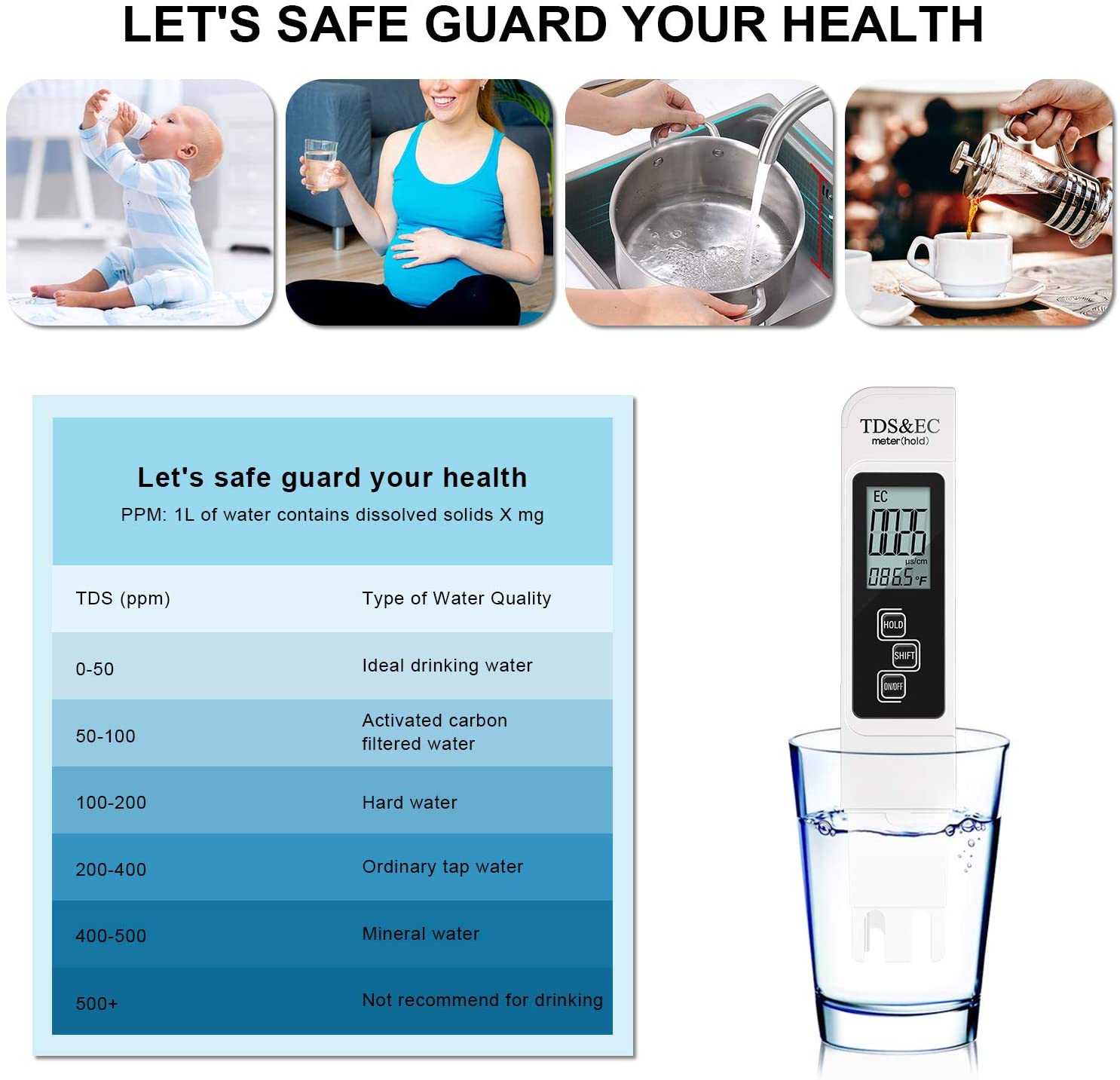 ดิจิตอล PH /TDS/ EC Meter เครื - Planted Aquarium Temperature บทวิจารณ์และราคา