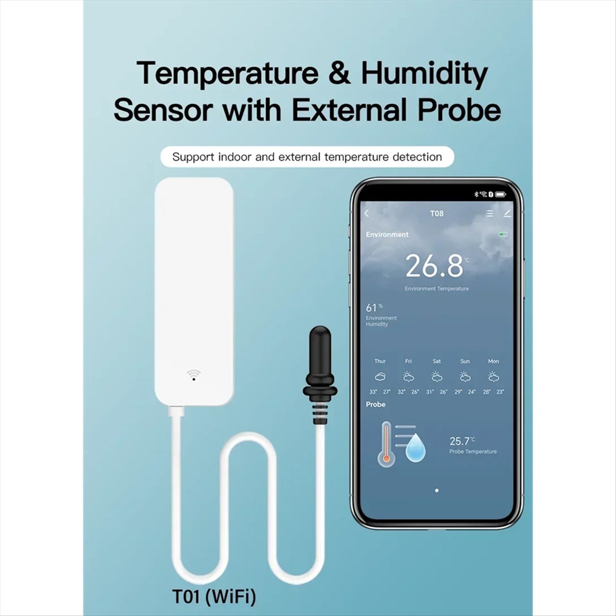 A64I Tuya WiFi เซ็นเซอร์วัดอุณ - Planted Aquarium Temperature บทวิจารณ์และราคา