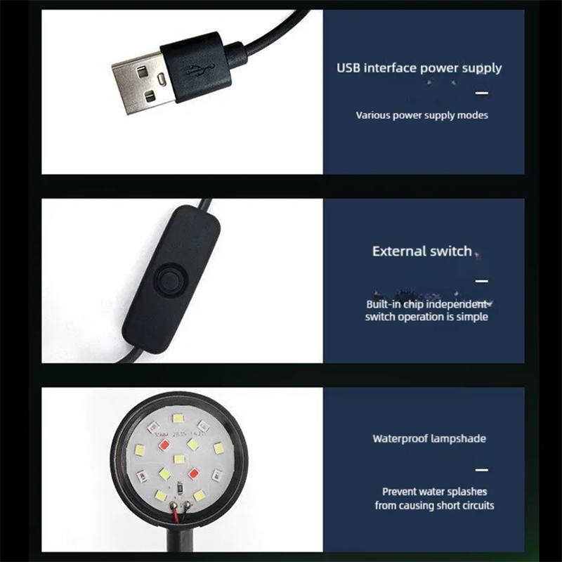 ไฟ LED แบบหนีบสำหรับตู้ปลา USB - Aquarium Plant Diseases บทวิจารณ์และราคา